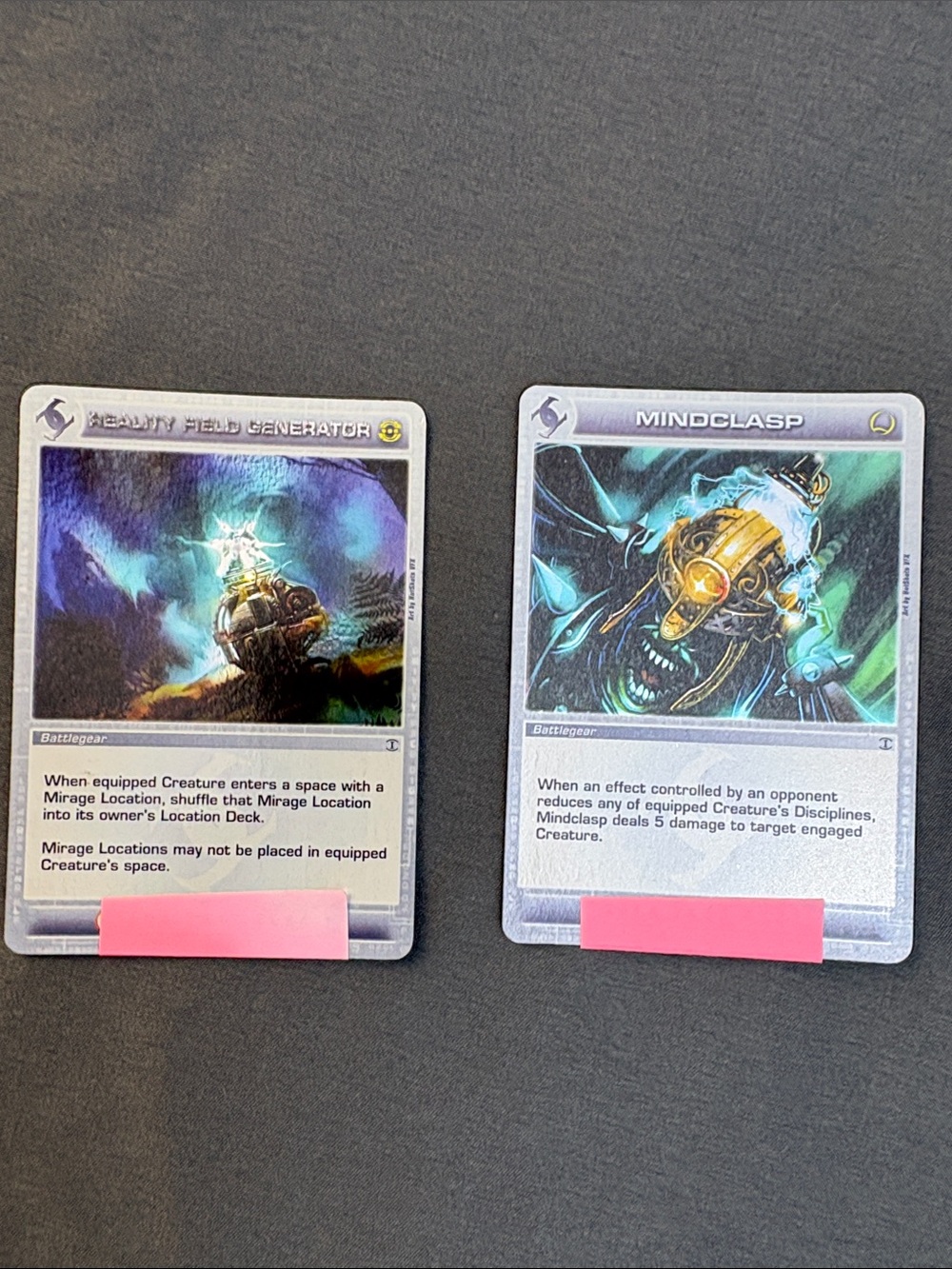 Chaotic TCG: Mindclasp & Reality Field Generator Battlegear Foils